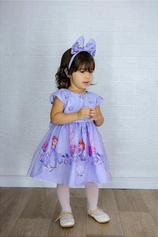 Vestido Temático Princesa Sofia 1 Ano - PopKids Store Moda Infantil