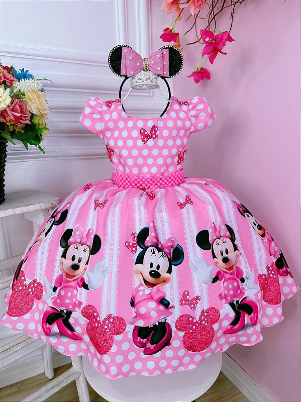 Vestido Infantil Minnie Rosa Princesas - Ss boutique Infantil -Tem de tudo  para aquela criança que anda no estilo.