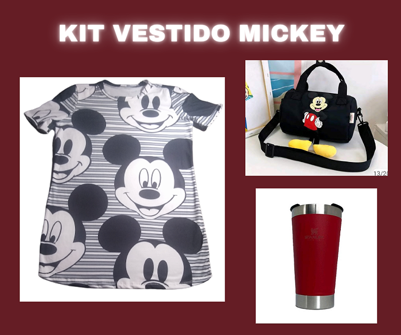 Kit Vestido Mickey
