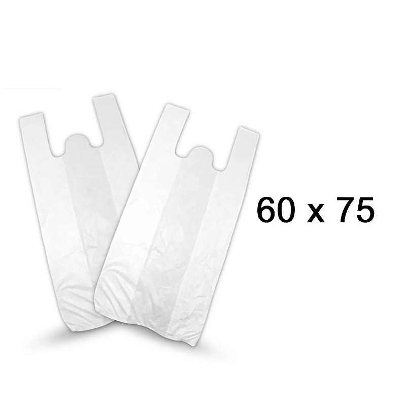 Sacolas Branca Fina 60x75 com 500 Unidades