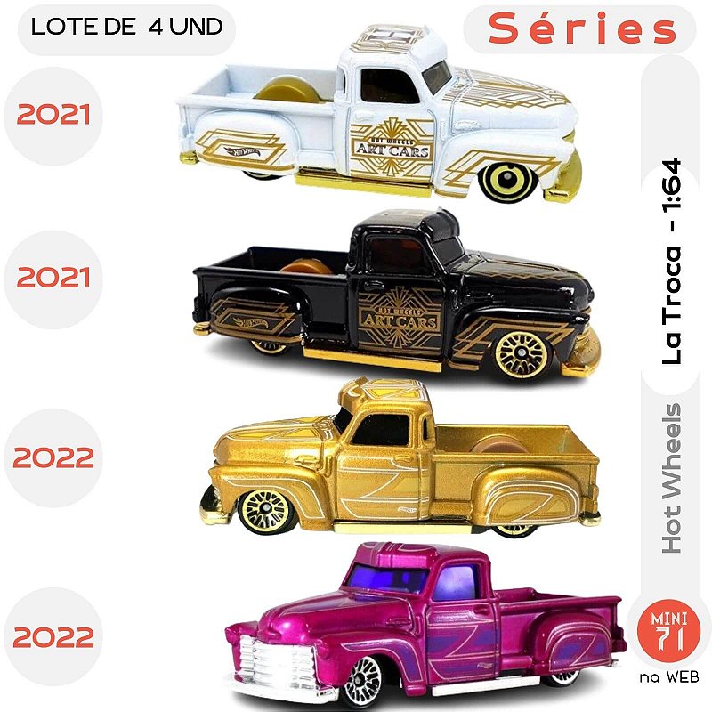 Voiture Miniature Hot Wheels 1/64 'La Troca' - Édition Mainline 2022, Dorée, Neuf