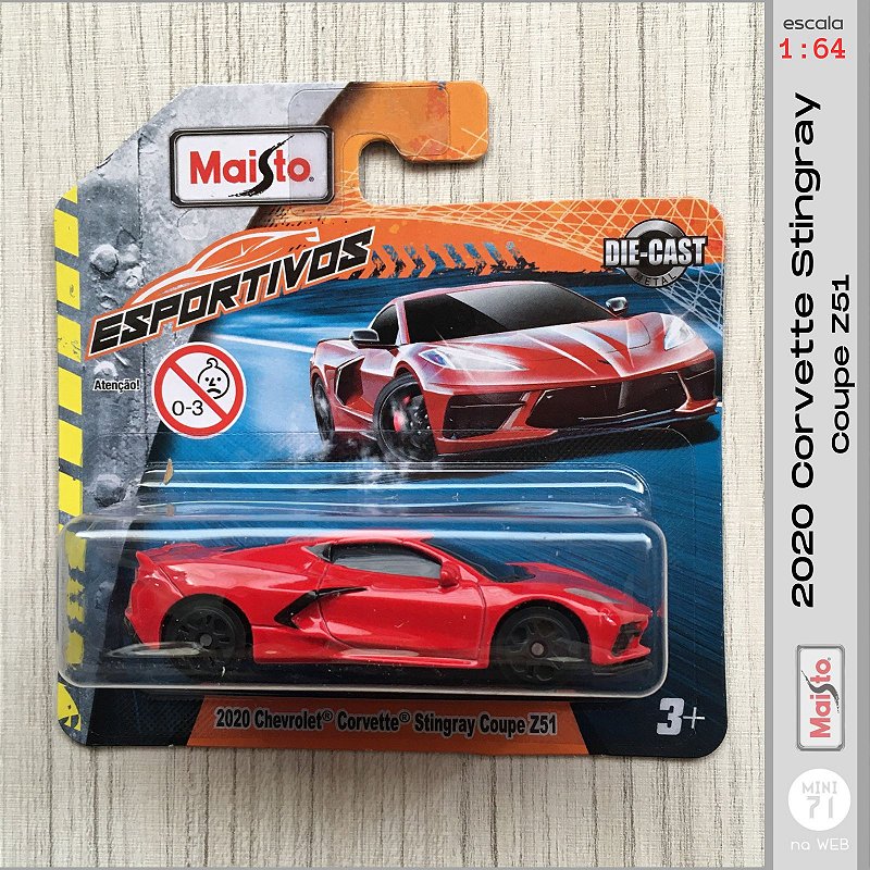 Maist 3台セット Huracan Datsun Corvette マイスト Miniatura Maisto - 2020 Corvette Stingray Coupe Z51 - 1/64