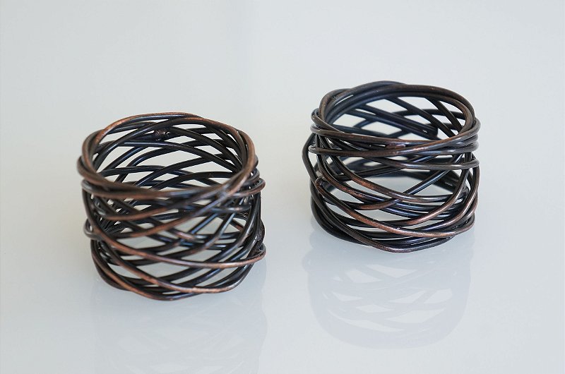 Conjunto com 4 porta-guardanapos complement Tresse