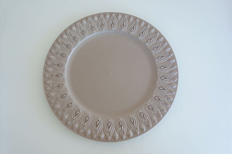 Sousplat Jônico taupe de 36cm