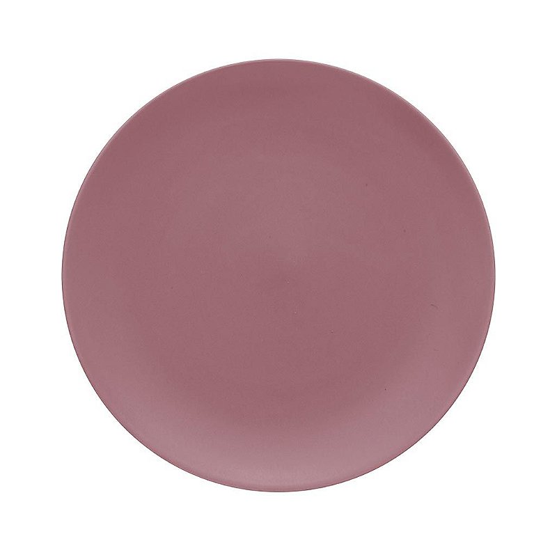 Prato raso de cerâmica Color Home Blush
