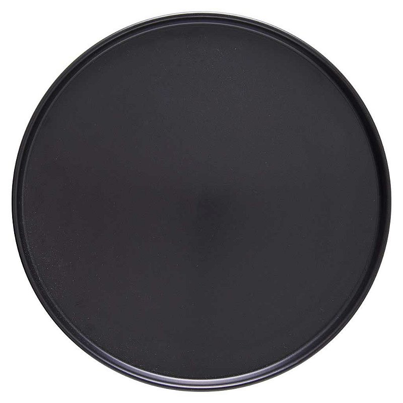 Prato raso de cerâmica Edge preto