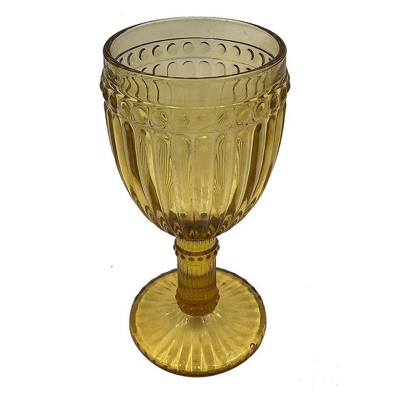 Conjunto de 6 taças de água de vidro âmbar Incasa de 350ml