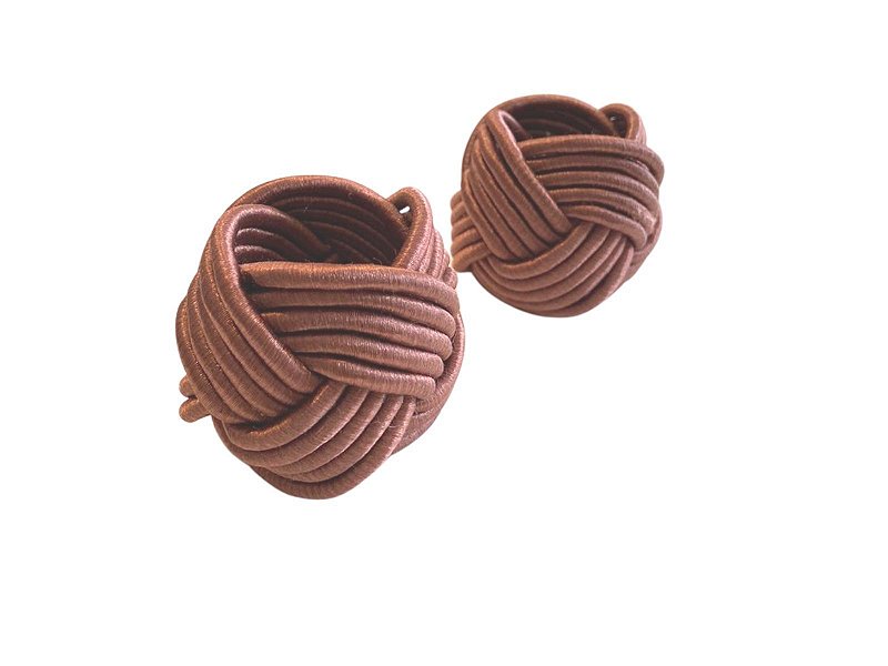 Conjunto com 4 porta-guardanapos Traccia ferrugem