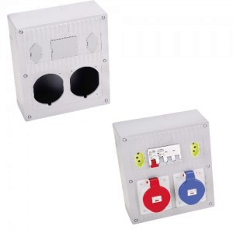 Caixa para tomadas industriais, caixa industrial, trifásica