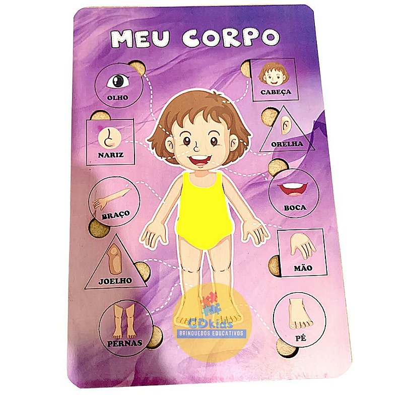 Quebra-Cabeça Corpo Humano - Pirilampo Brinquedos Educativos