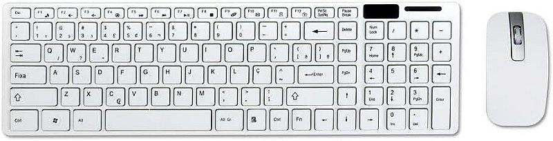 Kit Teclado Mouse Sem Fio K 06 Branco ABNT2 EQUIPE INFORMATICA