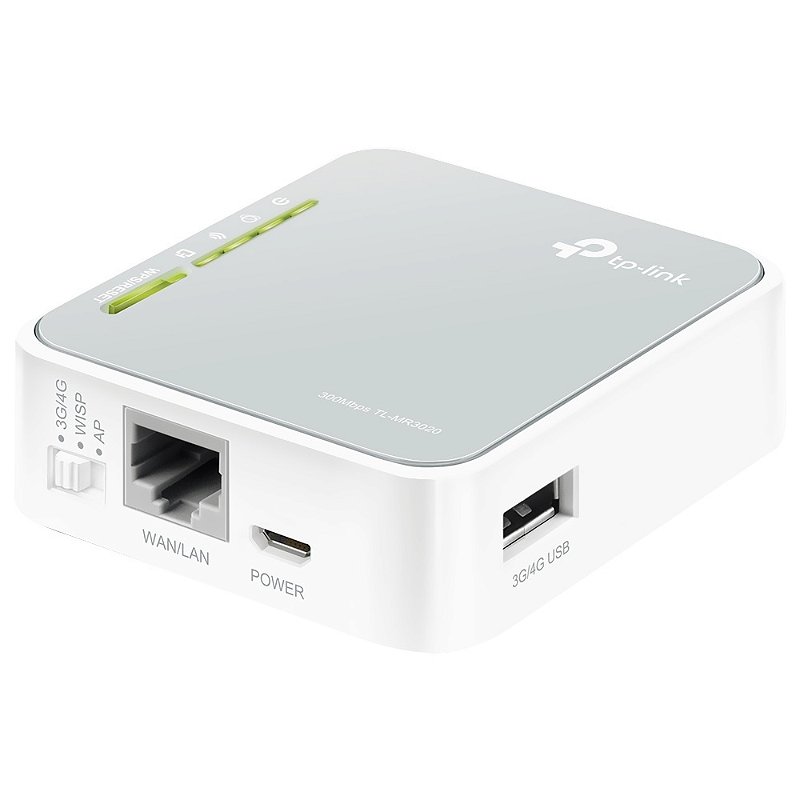Roteador Wireless 3G 4G TP-Link TL-NR3020 1 Wan 3 Lan USB - EQUIPE