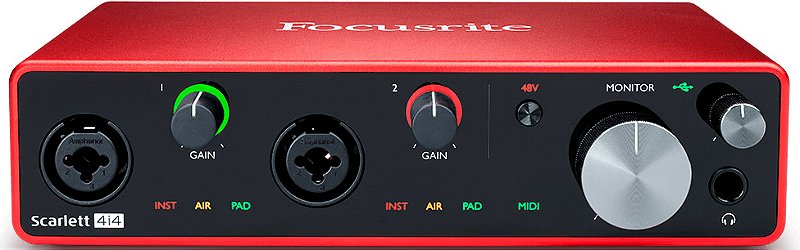 DTM・DAW Focusrite Scarlett 4i4 (3rd gen.) Interface de audio FOCUSRITE SCARLETT 4I4 GEN3 - Tudo pra