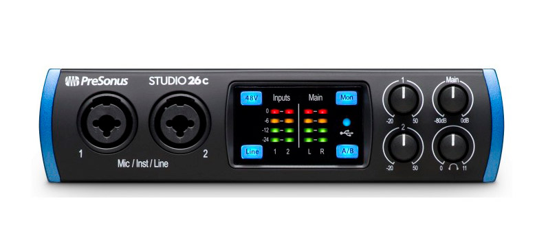 PreSonus STUDIO26c オーディオインターフェース interface de audio PRESONUS INTERFACE STUDIO 26C - Tudo pra estúdio