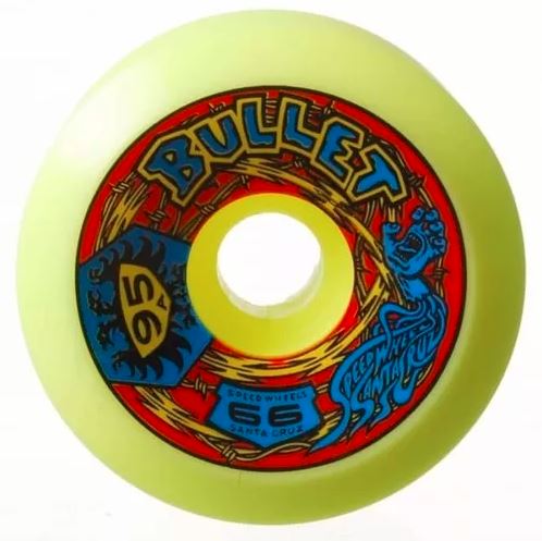 Vintage Santa Cruz Bullet Wheels 63m 95a Skateboarding