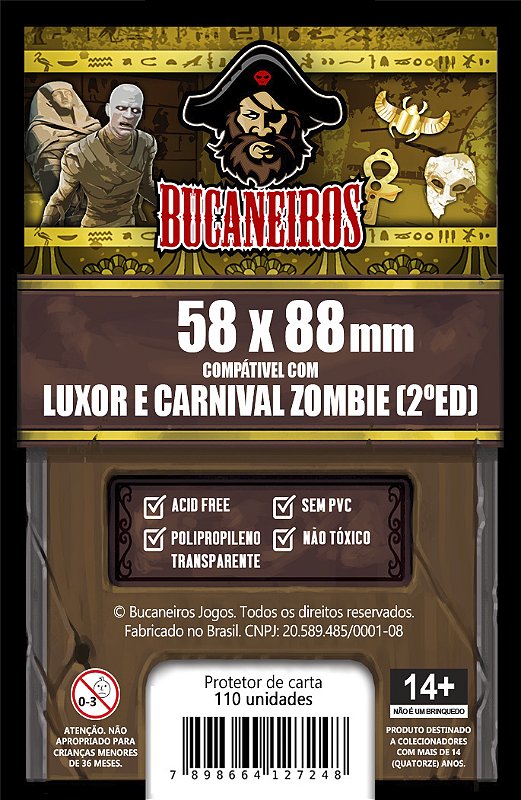Sleeve Customizado para Luxor / Carnival Zombie (58x88