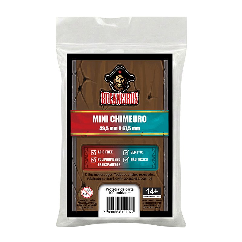 Sleeve Mini Chimeuro (43,5 x 67,5) - Bucaneiros Jogos - Board