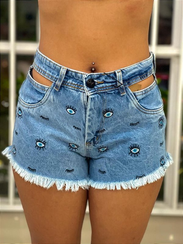 short jeans olho grego