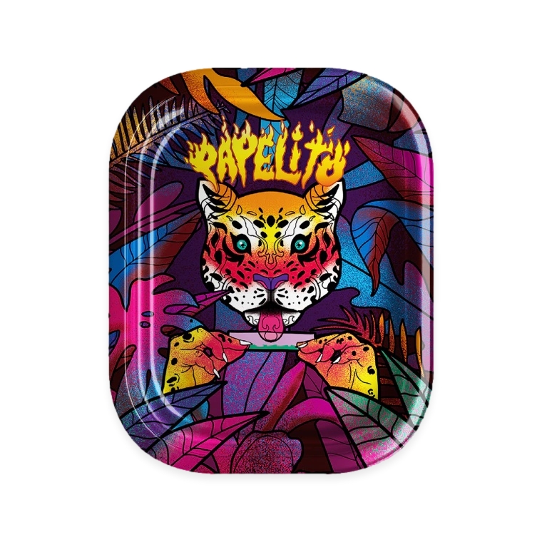 Bandeja de Metal Papelito - Onça - Zé Fumaça - Tabacaria e Head Shop