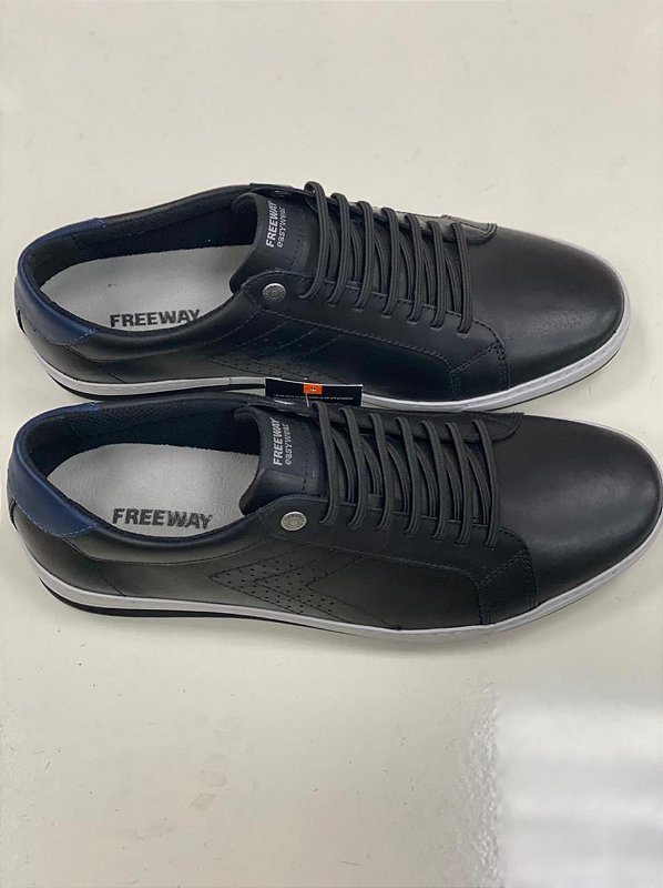 Sapatênis FreeWay COURO Easywear - Preto - BABI CALÇADOS - Uma loja para  toda família!!!