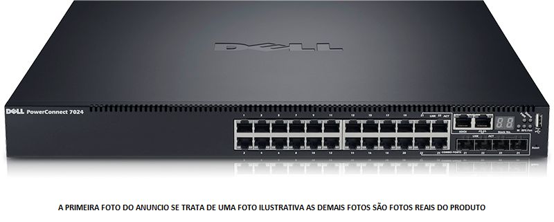 Switch Dell Powerconnect 7024 24P Gigabit + 4 Sfp Fibra 10G - POP SHOP