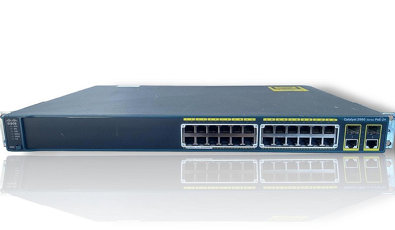 SWITCH CISCO CATALYST 2960 24P 10/100 POE - Semi Novo - POP SHOP