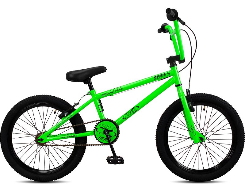 BICICLETA ARO (20) MASCULINA COR VERDE NEON S/ MARCHA PRO-X SERIE
