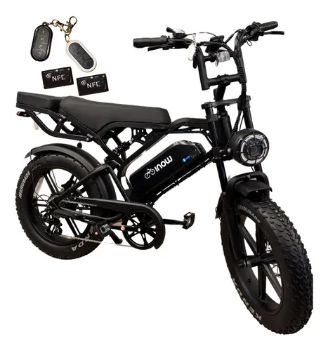 BICICLETA ELÉTRICA AUTOPROPELIDO INOW MODELO V20 BREAK PRO 750W COM GARUPA  PRETA AUTONOMIA 60KM