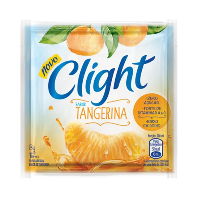 Refresco Em Po Diet Clight Tangerina 8Gr - Embalagem 15X8 GR