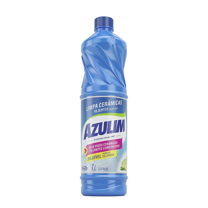 Limpa Azulejo E Ceramicas Azulim Citrus 1 Litro - Embalagem 12X1