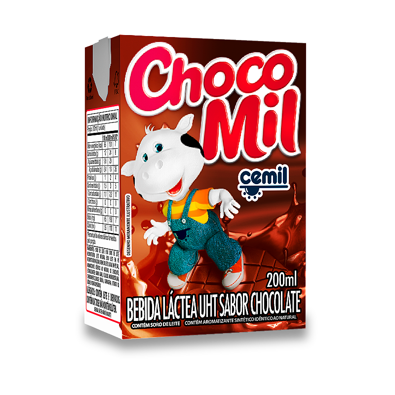 Bebida Lactea Cemil Chocomil Uht Tetrapack 200Ml - Embalagem