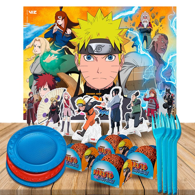 Kit Festa Em Casa Aniversário Completo Naruto Shippuden