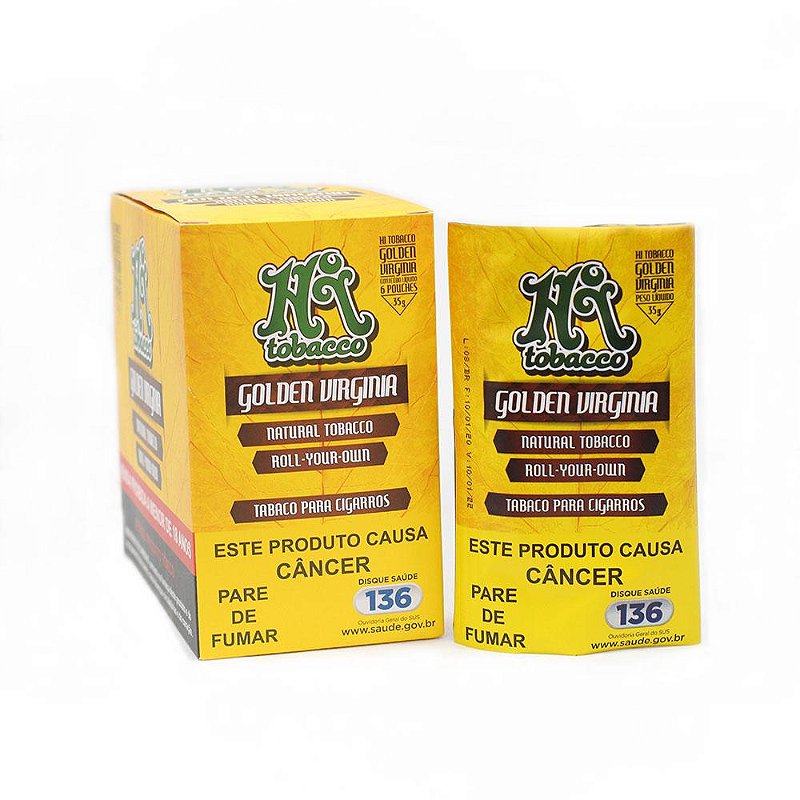 HI TOBACCO GOLDEN VIRGINIA CAIXA COM 6 UNIDADES