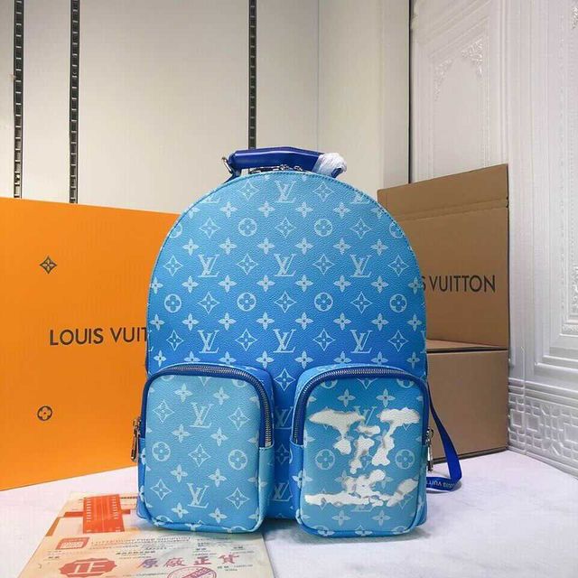 Mochila Louis Vuitton Virgil Backpack Monograma Nuvens Azul