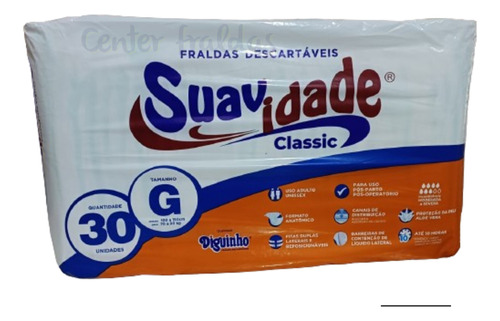 Fralda Geriátrica Suavidade Classic M G XG