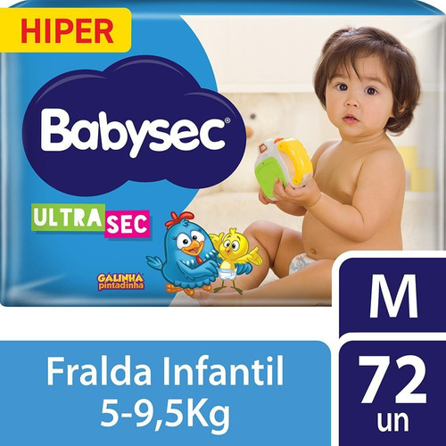 Fralda Babysec Ultrasec Hiper Pacotão M - G - Xg - Xxg