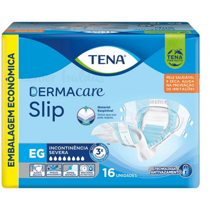 Fraldas adultos descartáveis Tena Dermacare Slip EG com16