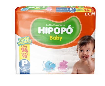 Fraldas Descartável Hipopo Bebê Atacado Barata P M G XG, XXG