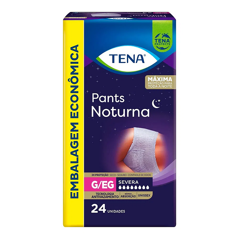 Fralda Calça Tena Noturna Roupa Intima G/eg Com 24 - Atacado