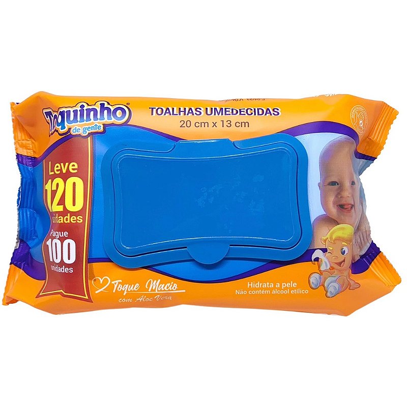 Toalha Lenço Umedecidas Toquinho de Gente c/120