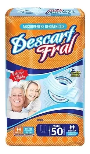 Absorvente Geriátrico DescartFral Unissex - 50 Un