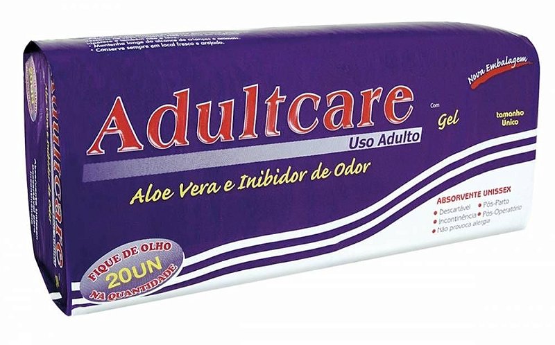 Absorvente Adultcare Unissex C/20 Unidades s/ cola