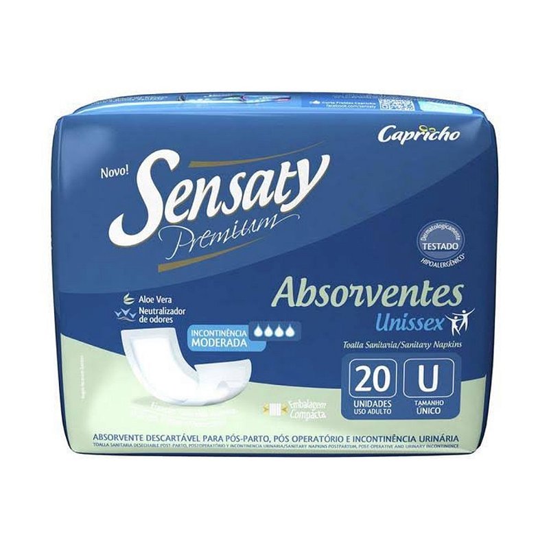 Absorvente Geriátrico Sensaty Premium Tamanho Único C/ 20 Un