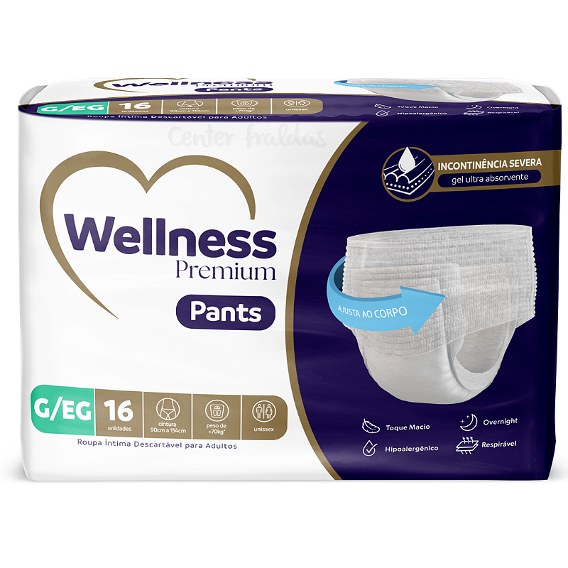 Fralda Geriatrica Adulto Pants Calça Wellness Premium G/XG