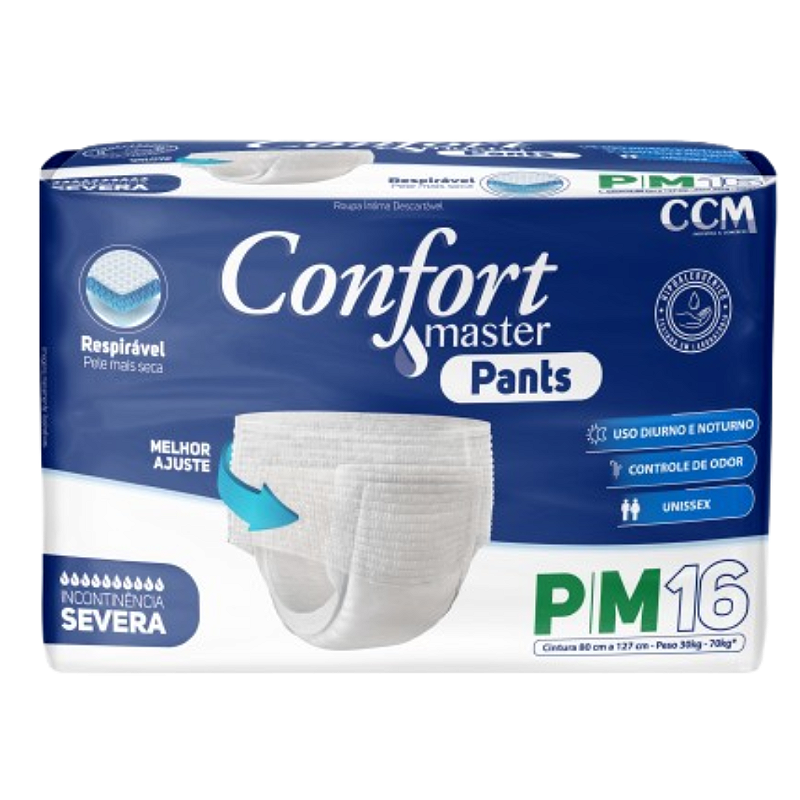 Fralda Calça Confort Master Pants - P/m ou G/XG- Com 16 Und