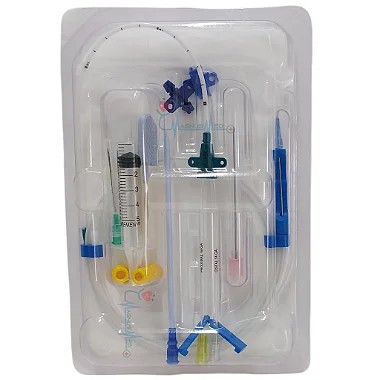 CVC CATETER ACESSO VENOSO CENTRAL DUPLO LUMEN 5FR X 13CM- 18GA