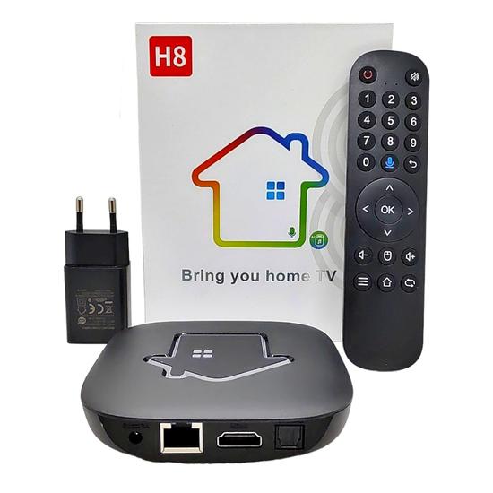 TV Box HTV H8 Iptv 4K Ultra HD Wifi - Preto - ARCADERAMA GAMES