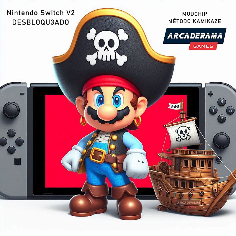 Nintendo Switch V2 cinza 512GB - ARCADERAMA GAMES