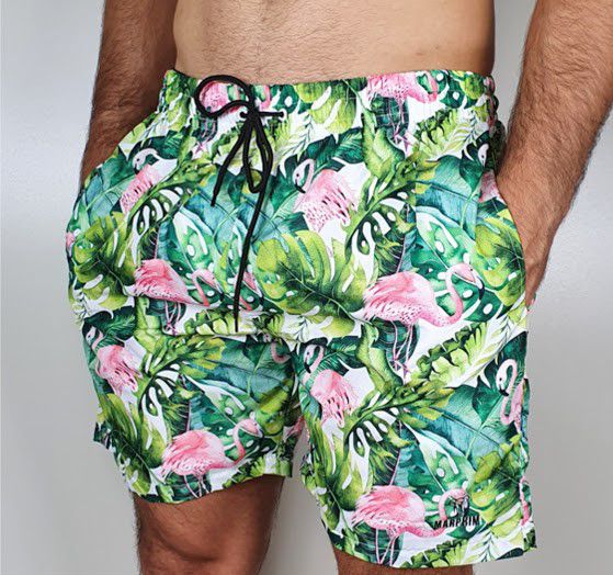 short masculino flamingo