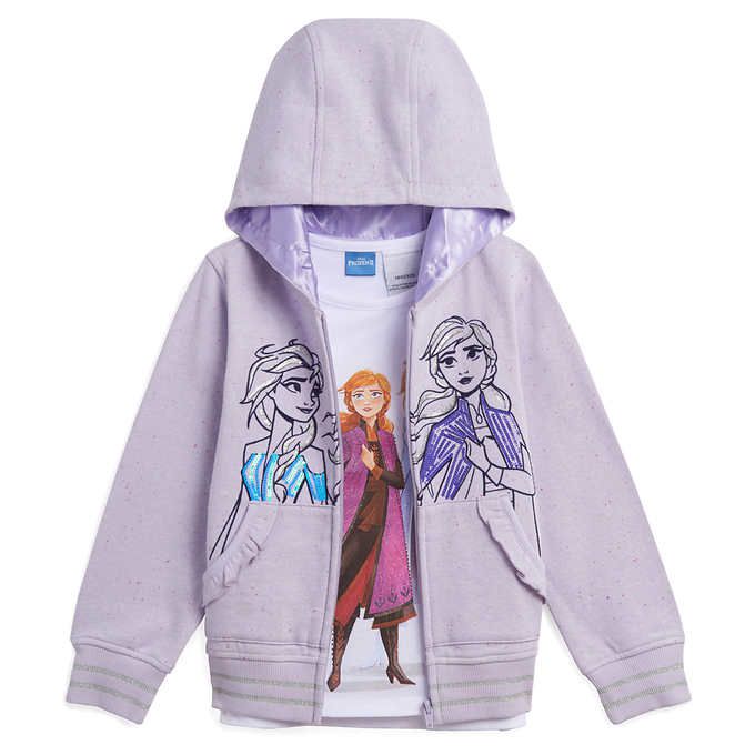 Lindo Conjunto Disney Frozen 2 Moletom com capuz e camiseta. - Nenê Store